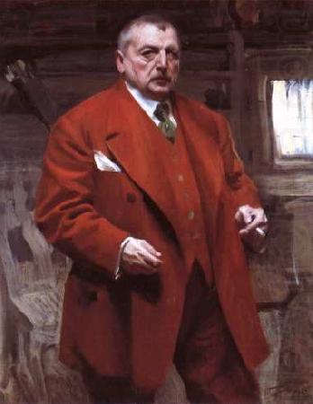 Anders Zorn Self portrait in red, china oil painting image